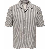 ONLY & SONS Onsroberts Regular Fit Pure Cotton Striped Shirt Stone