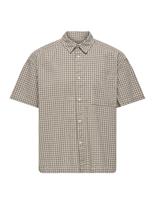 ONLY & SONS Onsdave Relaxed Fit Pure Cotton Checked Shirt Navy