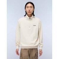 Napapijri Small Box Pure Cotton Half Zip Sweatshirt Beige