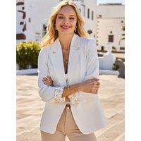 SOSANDAR Single Breasted Blazer Ivory