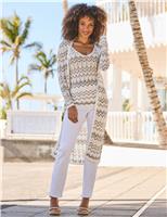 Chevron Edge to Edge Longline Cardigan