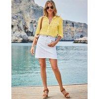 SOSANDAR Pure Linen Relaxed Utility Shirt Yellow