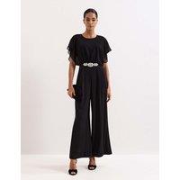 Phase Eight Embellished Short Sleeve Jumpsuit Black