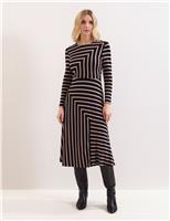 Striped Midi Waisted Dress