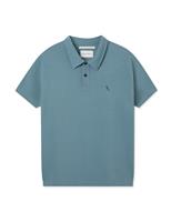 Peregrine Pure Cotton Pique Polo Shirt Blue