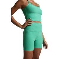 Beyond Yoga Spacedye Keep Pace High Waisted Biker Gym Shorts Medium Green