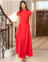 High Neck Maxi Skater Dress