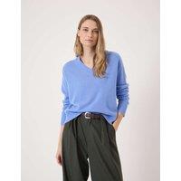 HUSH Cashmere Rich V-Neck Jumper Light Blue