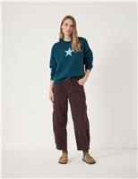 Pure Cotton Star Crew Neck Sweatshirt