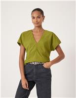 HUSH V-Neck Top Olive