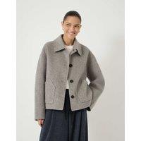 HUSH Pure Wool Double Faced Jacket Grey Marl