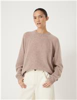 Cashmere Rich Textured Crew Neck Jumper