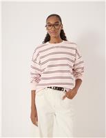 Pure Cotton Striped Sweatshirt