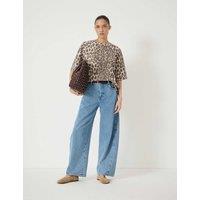 HUSH Pure Cotton Leopard Print T-Shirt Brown Mix
