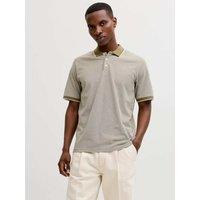 JACK & JONES Cotton Blend Polo Shirt Khaki