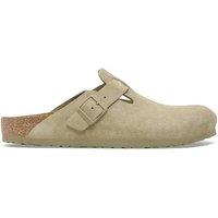Birkenstock Boston Suede Footbed Clogs Khaki