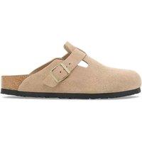 Birkenstock Boston Suede Footbed Clog Mules Sand