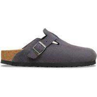 Birkenstock Boston Suede Footbed Clogs Charcoal