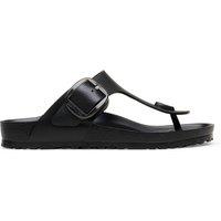 Birkenstock Gizeh Buckle Flat Footbed Sandals Black