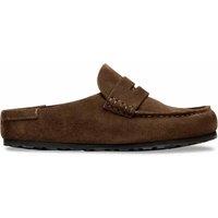Birkenstock Naples Suede Mules Brown