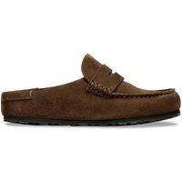 Birkenstock Naples Suede Mules Brown