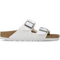 Birkenstock Arizona Metallic Buckle Sandals White