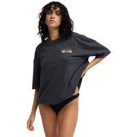 Billabong Floral Rocker Jersey Oversized T-Shirt Black Mix
