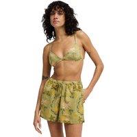 Billabong Wanderer Cotton Blend Printed Shorts Olive