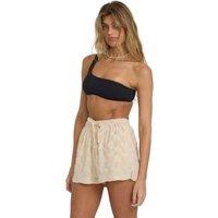 Billabong Laura Waves Cotton Rich Beach Shorts White