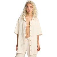 Billabong Feelin Fine Pure Cotton Relaxed Beach Shirt Beige