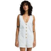 Billabong Waves Call Pure Cotton Button Front Playsuit White Mix