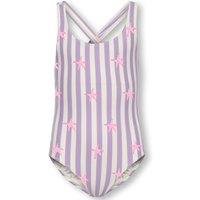 Kids Only Striped Swimsuit (7-14 Yrs) Purple Mix
