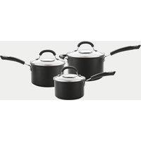 Circulon 3 Piece Aluminium Non-Stick Saucepans Black