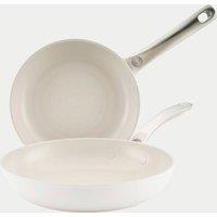 Circulon 2 Piece Ceramic Non-Stick Frying Pans White