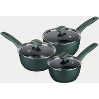 Prestige 3 Piece Non-Stick Saucepans Dark Green