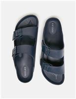 Slip On Double Strap Sandals