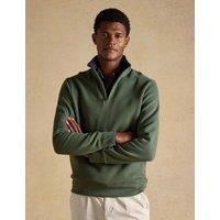 Joules Pure Cotton Quarter Zip Sweatshirt Khaki