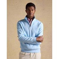 Joules Pure Cotton Quarter Zip Sweatshirt Blue