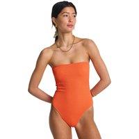 Billabong Textured Padded Bandeau Swimsuit Orange