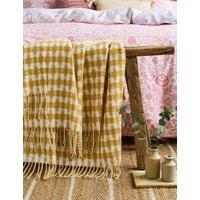 Laura Ashley Knapton Gingham Throw Yellow Mix