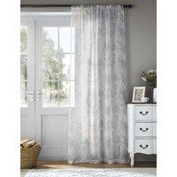 Laura Ashley Tuileries Sheer Voile Curtains Light Grey Mix