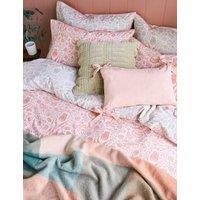 Laura Ashley Set Of 2 Ashstead Damask Pure Cotton Pillowcases Natural Mix