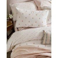Laura Ashley Set of 2 Harthill Dairy Pure Cotton Pillowcases White Mix