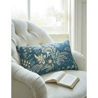 Laura Ashley Pure Cotton Marlbrook Bolster Cushion Blue Mix