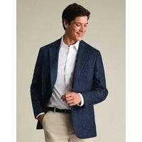 Charles Tyrwhitt Slim Fit Wool Rich Check Suit Jacket Blue Mix