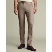Charles Tyrwhitt Slim Fit Cotton Rich Trousers Camel