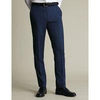 Charles Tyrwhitt Wool Rich Italian Suit Trousers Dark Navy