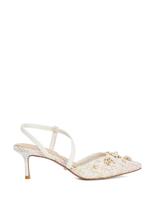 Dune London Boucl Flower Embellished Slingback Shoes Multi