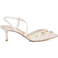 Dune London Boucl Flower Embellished Slingback Shoes Multi