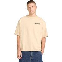 Timberland Pure Cotton Crew Neck Graphic T-Shirt Beige